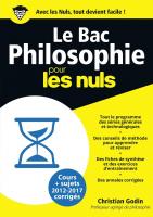 Bac Philosophie 2018 Pour les Nuls