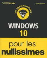 Windows 10 pour les Nullissimes