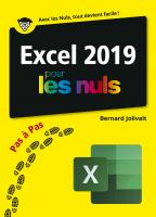 Excel 2019 pour les Nuls pas à pas