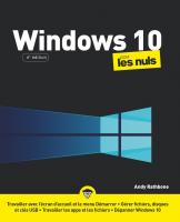 Windows 10 pour les Nuls, grand format, 6e éd.
