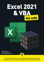 Excel 2021 et VBA Mégapoche pour les Nuls