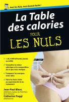 Table des calories Poche Pour les Nuls