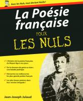 La Poésie française Pour les Nuls