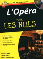 L'Opéra Poche pour les Nuls