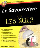 Le Savoir-vivre Pour les Nuls