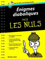 Énigmes diaboliques Poche Pour les Nuls