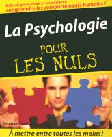 La Psychologie Pour les Nuls