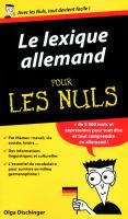 Le Lexique allemand Guide de conversation Pour les Nuls