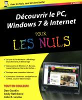Découvrir le PC Windows 7 et Internet Pour les Nuls, 3e