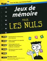 Jeux de mémoire poche pour les Nuls