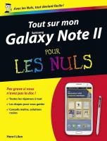 Tout sur mon Galaxy Note II Pour les Nuls