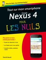 Tout sur mon smartphone Google Nexus 4 Pour les Nuls