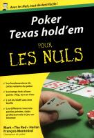 Poker Texas Hold'em Poche Pour les Nuls