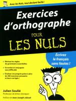 Exercices d'orthographe pour les Nuls