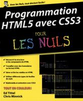 Programmation HTML5 avec CSS3 Pour les Nuls