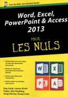 Word, Excel, PowerPoint et Access 2013 Mégapoche pour les Nuls