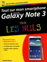 Tout sur mon smartphone Galaxy Note III Pour les Nuls