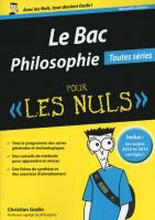 Bac Philosophie 2015 pour les Nuls