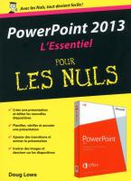 PowerPoint 2013 : L'Essentiel pour les Nuls