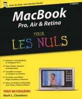 MacBook Pro, Air & Retina pour les Nuls 3e édition