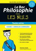 Le Bac Philosophie pour les Nuls, nouvelle édition