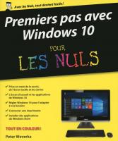 Premiers pas avec Windows 10 pour les Nuls