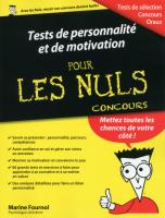 Tests de personnalité et de motivation pour les Nuls Concours