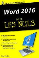 Word 2016 pour les Nuls poche
