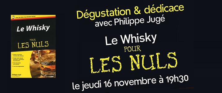 image évènement : Dédicaces Philippe Jugé - Le whisky pour les nuls à la librairie Le Merle moqueur