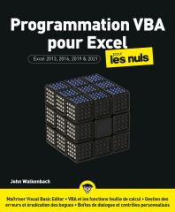 Programmation VBA pour Excel 2021 pour les Nuls, grand format