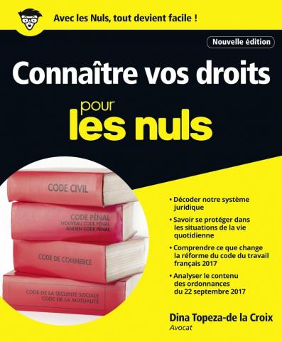 Connaître vos droits pour les Nuls grand format